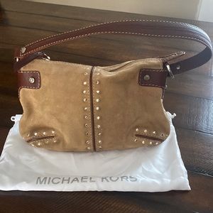 MICHAEL KORS Tan Suede Handbag